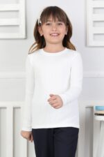 OKUL ORTA UZUN KOL DÜZ BODY (BUZZY KUMAŞ) - KREM