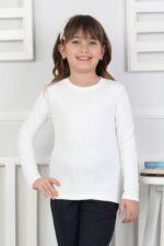 OKUL ORTA UZUN KOL DÜZ BODY (BUZZY KUMAŞ) - KREM
