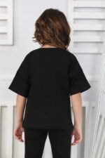 ORTA TAŞLI TSHIRT - SİYAH ORTA TAŞLI TSHIRT - SİYAH