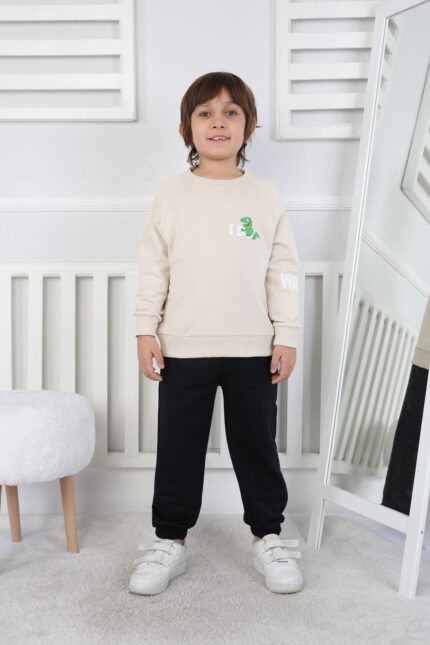 REGLAN KOLLU BEBE İKİ İP TAKIM 241423 - BEJ