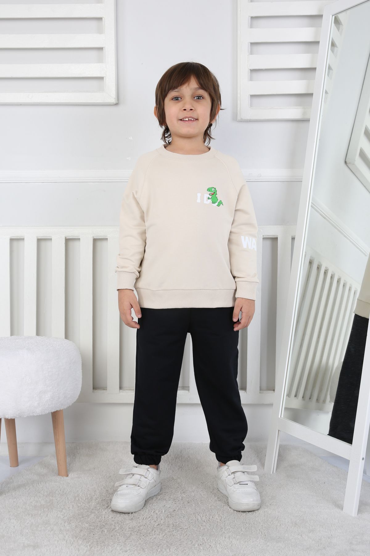REGLAN KOLLU BEBE İKİ İP TAKIM 241423 – BEJ
