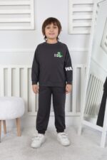 REGLAN KOLLU BEBE İKİ İP TAKIM 241423 - FÜME