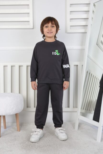 REGLAN KOLLU BEBE İKİ İP TAKIM 241423 - FÜME