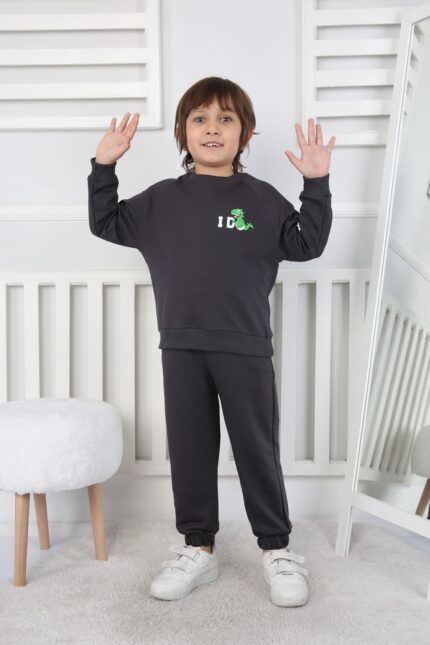 REGLAN KOLLU BEBE İKİ İP TAKIM 241423 - FÜME