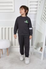REGLAN KOLLU BEBE İKİ İP TAKIM 241423 - FÜME