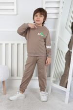 REGLAN KOLLU BEBE İKİ İP TAKIM 241423 - KAHVE