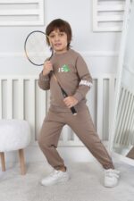 REGLAN KOLLU BEBE İKİ İP TAKIM 241423 - KAHVE