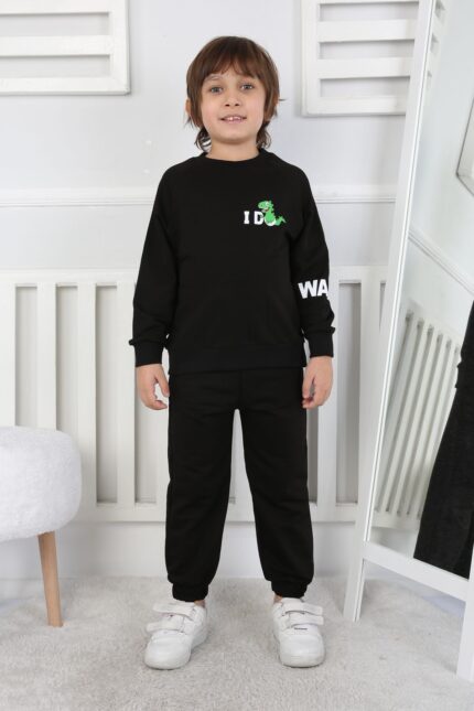 REGLAN KOLLU BEBE İKİ İP TAKIM 241423 - SİYAH