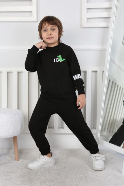 REGLAN KOLLU BEBE İKİ İP TAKIM 241423 - SİYAH