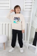 REGLAN KOLLU İKİ İP BEBE TAKIM 241424 - BEJ