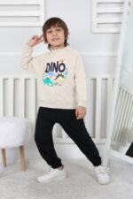 REGLAN KOLLU İKİ İP BEBE TAKIM 241424 - BEJ