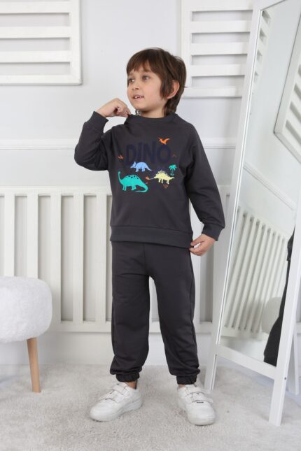 REGLAN KOLLU İKİ İP BEBE TAKIM 241424 - FÜME