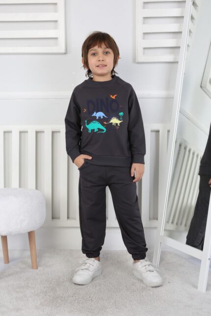 REGLAN KOLLU İKİ İP BEBE TAKIM 241424 - FÜME