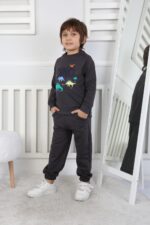 REGLAN KOLLU İKİ İP BEBE TAKIM 241424 - FÜME