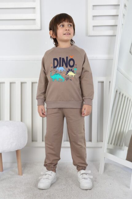 REGLAN KOLLU İKİ İP BEBE TAKIM 241424 - KAHVE