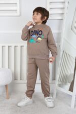 REGLAN KOLLU İKİ İP BEBE TAKIM 241424 - KAHVE