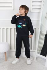 REGLAN KOLLU İKİ İP BEBE TAKIM 241424 - LACİVERT