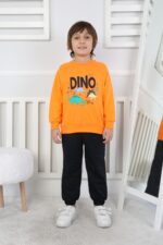 REGLAN KOLLU İKİ İP BEBE TAKIM 241424 - ORANJ