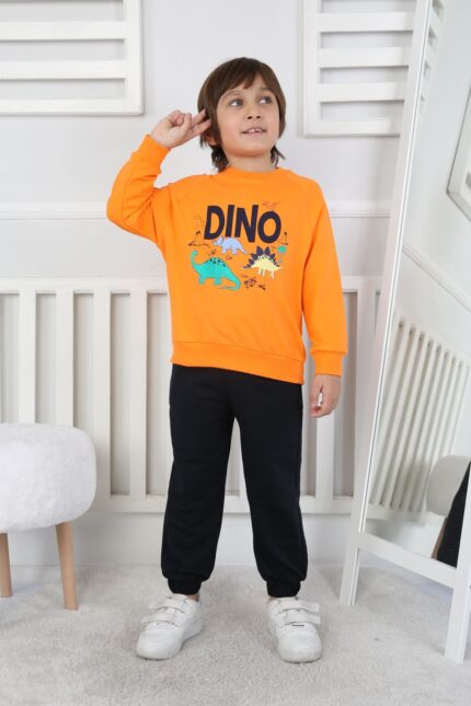 REGLAN KOLLU İKİ İP BEBE TAKIM 241424 - ORANJ