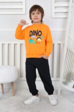 REGLAN KOLLU İKİ İP BEBE TAKIM 241424 - ORANJ