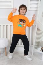 REGLAN KOLLU İKİ İP BEBE TAKIM 241424 - ORANJ
