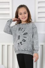 YIKAMALI NAKIŞLI SWEAT 251000 - FÜME