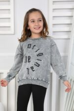 YIKAMALI NAKIŞLI SWEAT 251000 - FÜME
