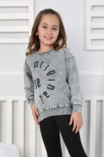 YIKAMALI NAKIŞLI SWEAT 251000 - FÜME