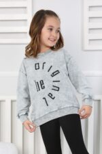 YIKAMALI NAKIŞLI SWEAT 251000 - GRİ