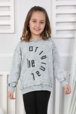 YIKAMALI NAKIŞLI SWEAT 251000 - GRİ
