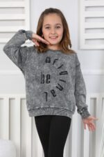 YIKAMALI NAKIŞLI SWEAT 251000 - SİYAH
