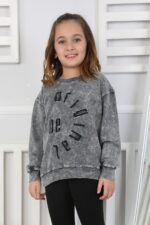 YIKAMALI NAKIŞLI SWEAT 251000 - SİYAH