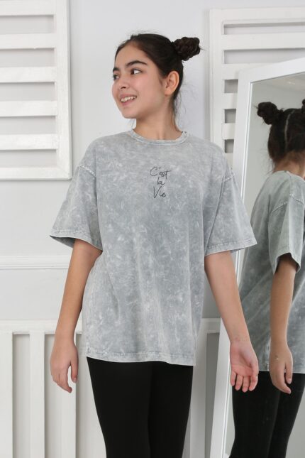 YIKAMALI TSHIRT 251007 - GRİ