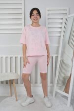GARSON KAPRİLİ TAKIM - TOZ PEMBE GARSON KAPRİLİ TAKIM - TOZ PEMBE