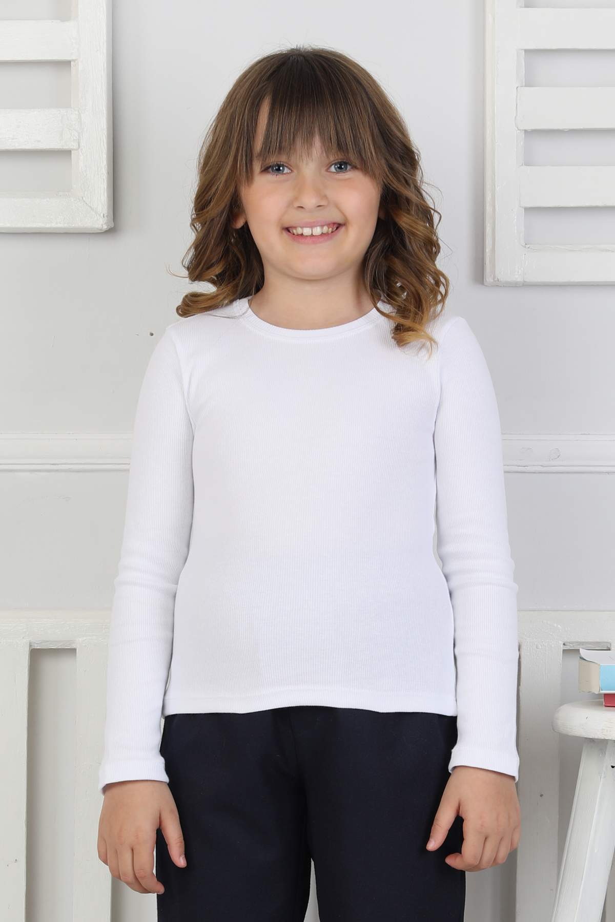 GARSON KAŞKORSE UZUN KOLLU OKUL – BEYAZ