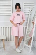 GARSON KOMPAK ŞORTLU TAKIM - TOZ PEMBE GARSON KOMPAK ŞORTLU TAKIM - TOZ PEMBE