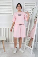 GARSON KOMPAK ŞORTLU TAKIM - TOZ PEMBE GARSON KOMPAK ŞORTLU TAKIM - TOZ PEMBE
