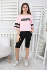 GARSON KOMPAK TAKIM KOLU TÜLLÜ - TOZ PEMBE
