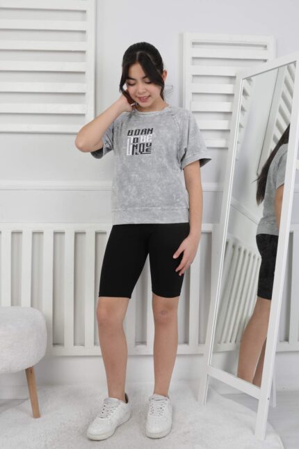 GARSON YIKAMALI TSHIRT - GRİ