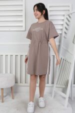 KOMPAK GARSON ELBİSE - KAHVE KOMPAK GARSON ELBİSE - KAHVE