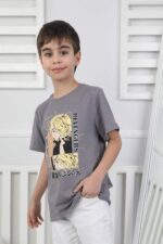 ORTA BOY ERKEK ANIME TSHIRT - FÜME