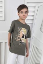 ORTA BOY ERKEK ANIME TSHIRT - HAKİ