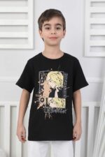 ORTA BOY ERKEK ANIME TSHIRT - SİYAH