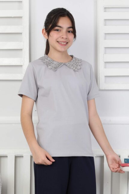 ORTA  OKUL KK DANTEL YAKA - GRİ