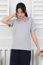 ORTA  OKUL KK DANTEL YAKA - GRİ