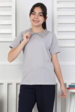 ORTA  OKUL KK DANTEL YAKA - GRİ