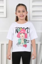ORTA OVERSIZE ANIME TSHIRT - BEYAZ