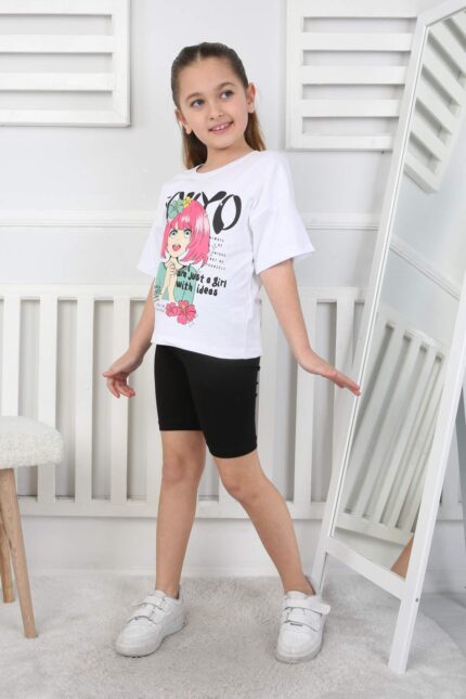 ORTA OVERSIZE ANIME TSHIRT - BEYAZ