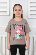 ORTA OVERSIZE ANIME TSHIRT - KAHVE