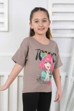 ORTA OVERSIZE ANIME TSHIRT - KAHVE